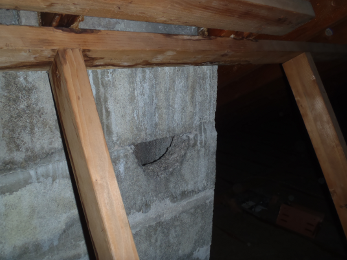 Here is a very nice fireplace set up, When i opened it at first glance I thought someone had left a cleaning towel inside. At second glance I saw it was what was left of a racoon that had fallen down the chimney.